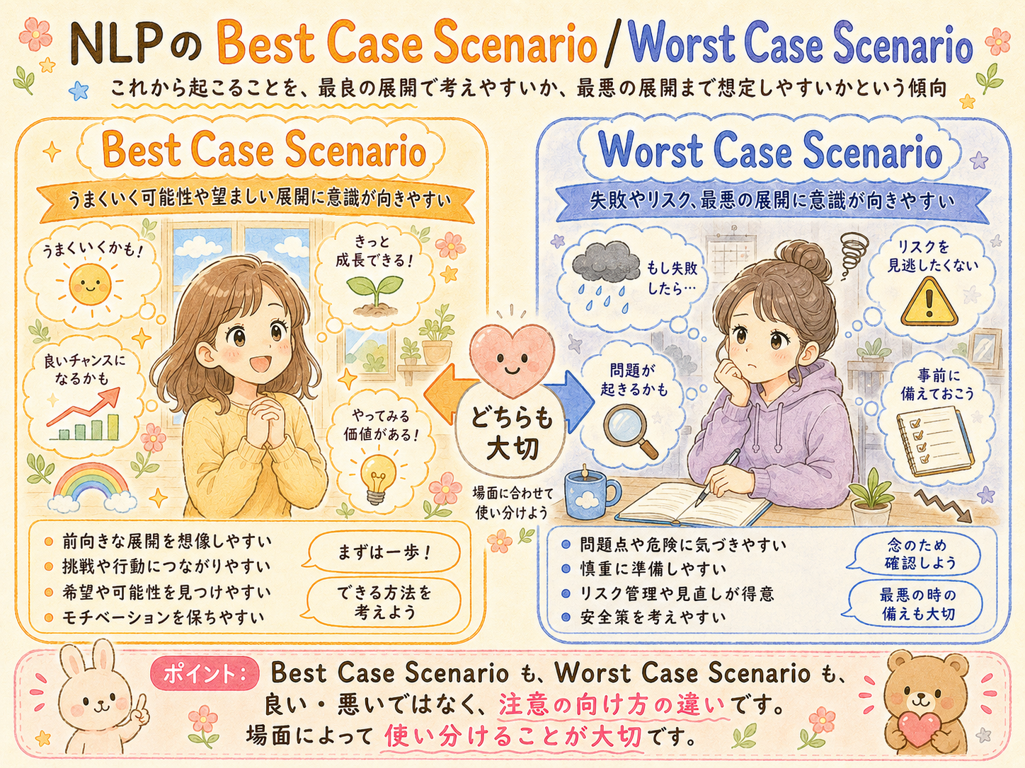 9.Best Case Scenario / Worst Case Scenario（ベストケース / ワーストケース）